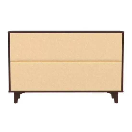 Mid-Century Modern Groove Wood 6 Drawer Dresser - Saracina Home image {9}