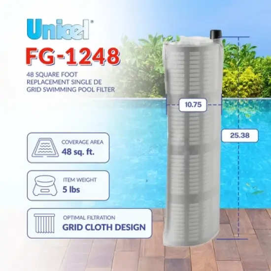 Unicel FG-1248 48 Square Foot Replacement Single DE Grid Swimming Pool Filter image {2}