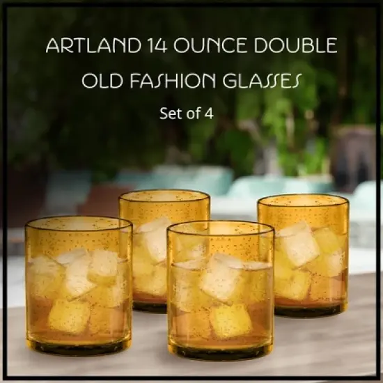 Artland Iris Double Old Fashioned Glass, 14 oz, Set of 4 image {1}