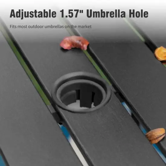 Captiva Designs 3pc Outdoor Patio Metal Bar Height Table & Bar Swivel Chair with Cushion and Armrest image {12}