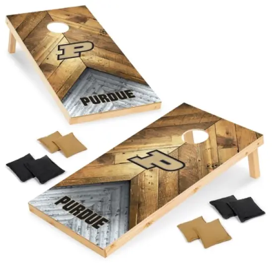 NCAA Purdue Boilermakers 2'x4' Wood Cornhole Set image {7}