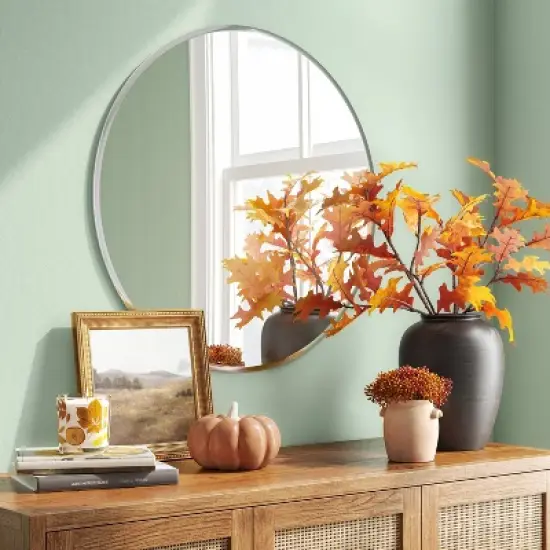 30" Round Shape Frameless Mirror - Threshold&trade; image {1}