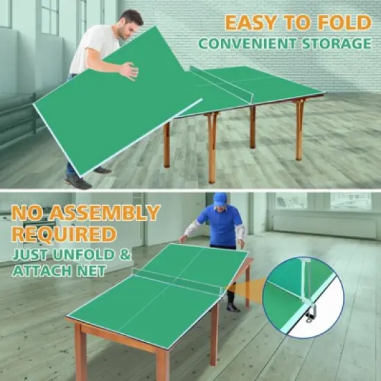 SEVOBAL Table Tennis Accessories 7ft Ping Pong Conversion Top Foldable Portable for Indoor Games, Green, 40"*22"*3" image {4}