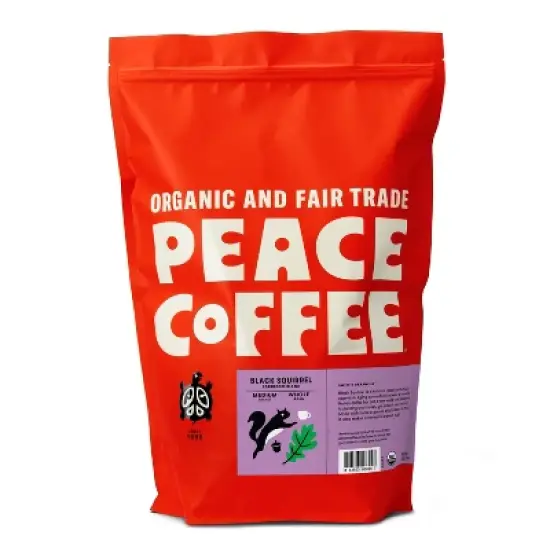Peace Coffee Black Squirrel Espresso Blend Medium Roast Whole Bean Coffee - 5lbs image {3}