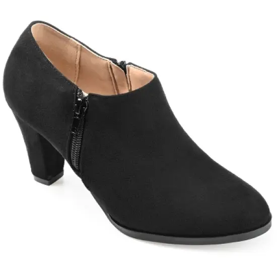 Journee Collection Womens Sanzi Comfort Insole Inside Zip Block Heel Booties image {9}