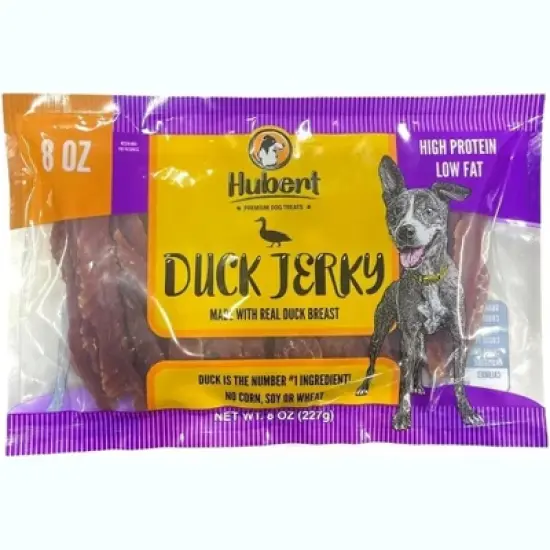Hubert Pet Gourmet All Natural Duck Jerky Treats for Dogs, Grain Free, Low Ingredient, USA Tested - 8 oz / 0.5 lb Super Value Pack image {5}