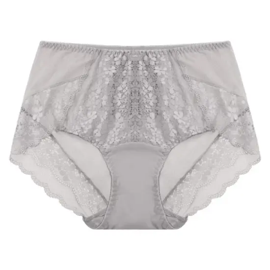 Agnes Orinda Women's Lace Trim High Rise Solid Brief Stretchy Underwear image {9}