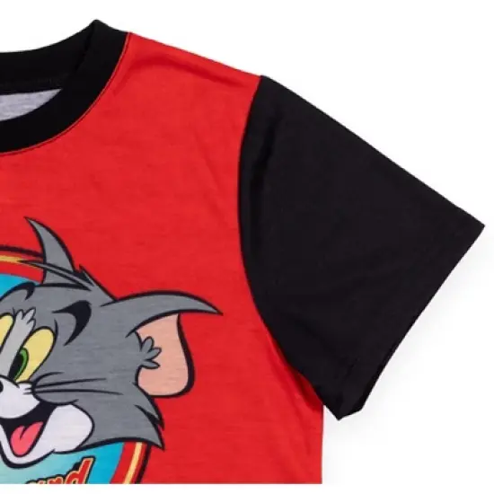 TOM and JERRY Looney Tunes Pajama Shirt and Shorts Sleep Set Little Kid to Big Kid image {7}