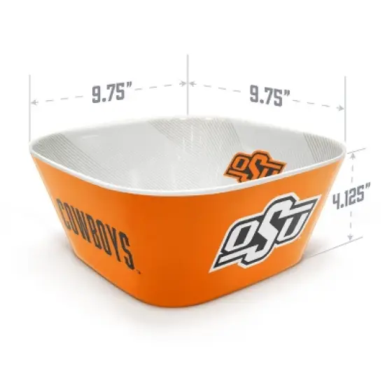 NCAA Oklahoma State Cowboys Serving Bowl: Melamine Rounded Square, 15 Volume image {3}