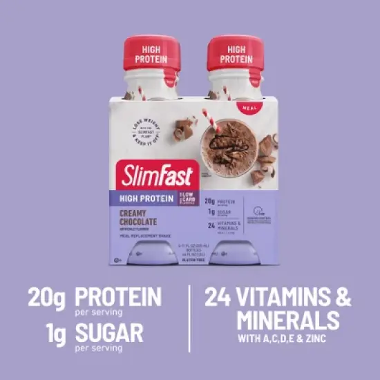 SlimFast Advanced Nutrition High Protein Meal Replacement Shakes - Creamy Chocolate

 image {2}
