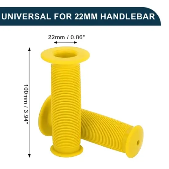 Unique Bargains Bike Handlebar Grips Covers 3.94" Yellow 1 Pair image {4}