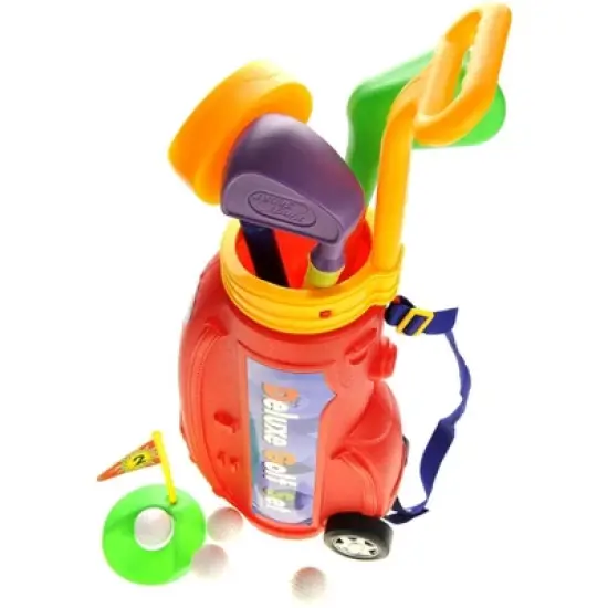 Ready! Set! Play! Link Deluxe Toy Golf Set For Kids With Easy Storage - Red image {3}