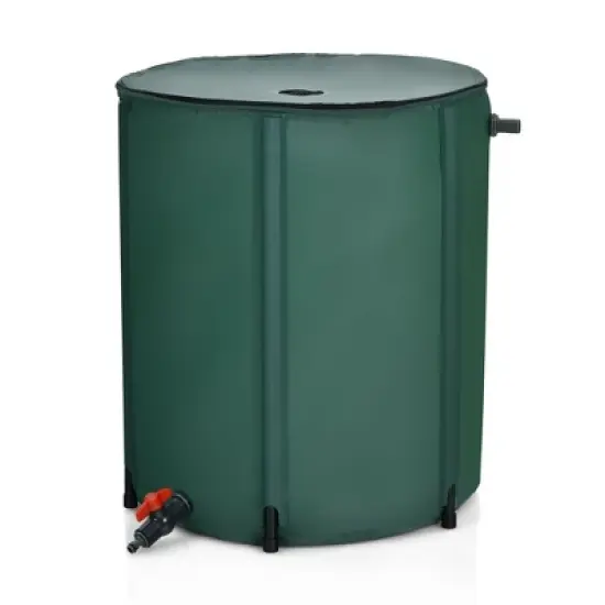 Costway 60 Gallon Portable Rain Barrel Collapsible Tank  Water Collector Spigot Filter image {9}