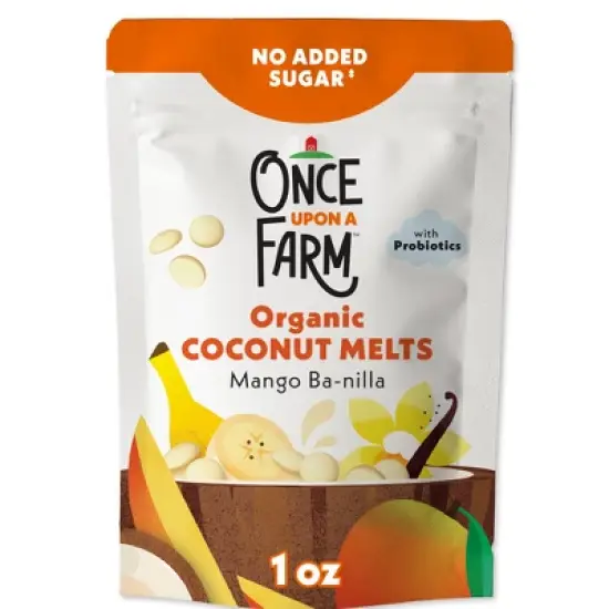 Once Upon a Farm Coconut Melts Mango Baby Snacks - 1oz image {10}