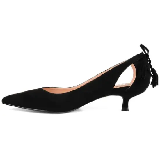 Journee Collection Womens Bindi Pointed Toe Kitten Heel Pumps image {1}