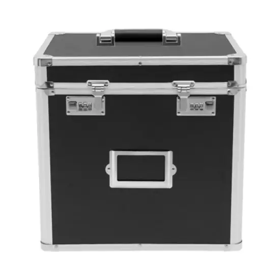 YIYIBYUS Locking File Organizer Box - 13.8*10*13.4inch Large, for Filing Letters & Documents, Black image {6}