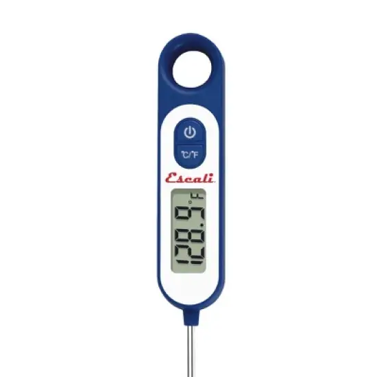 Escali Digital Long Stem Thermometer Blue: Instant Read Kitchen & Cooking Thermometer with Digital Display image {1}