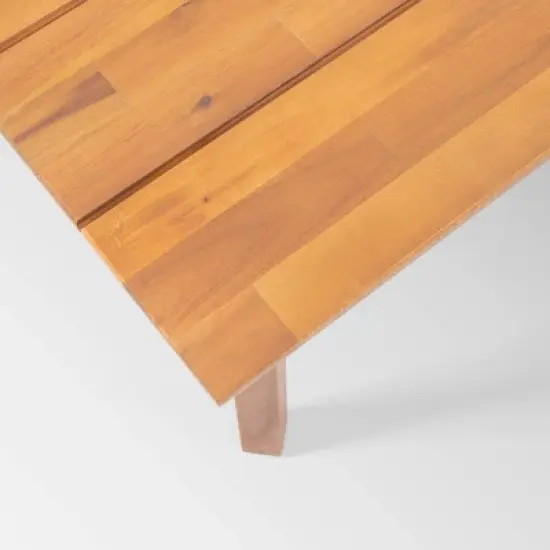 Brooklyn 2pc Acacia Wood Loveseat Set: Outdoor Furniture with Coffee Table - Christopher Knight Home image {5}