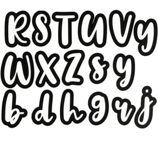 Bright Creations 146 Piece Alphabet, Numbers, Punctuation White Cutout Letters for Bulletin Board, Classroom, Chalkboard, 3.2 Inch image {6}