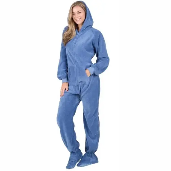 Footed Pajamas - Under The Sea Adult Hoodie Chenille Onesie image {2}
