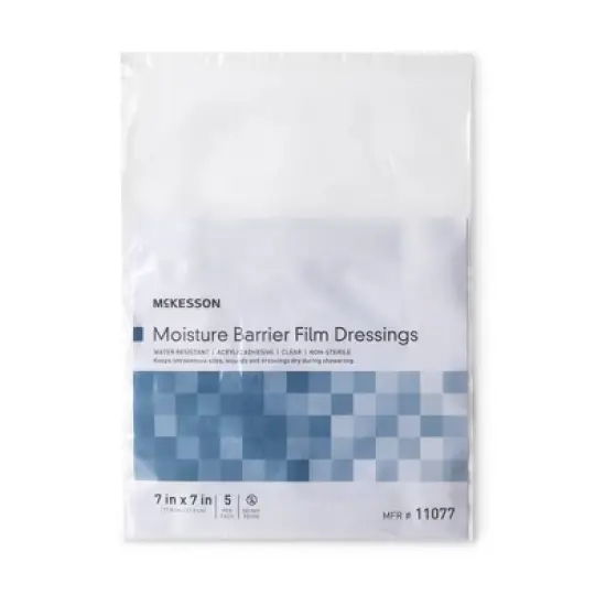 McKesson IV Site Barrier Protector Clear Sterile 7 x 7" 11077, 5 Ct image {2}