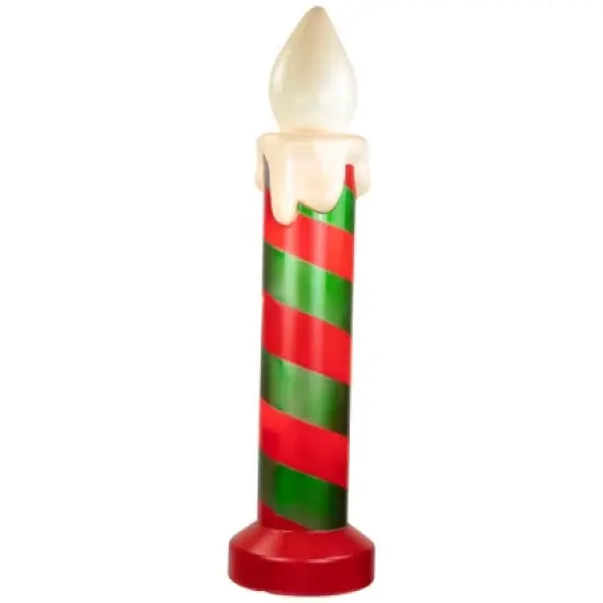 Northlight Lighted Striped Candle Blow Mold Outdoor Christmas Decoration - 40" image {3}