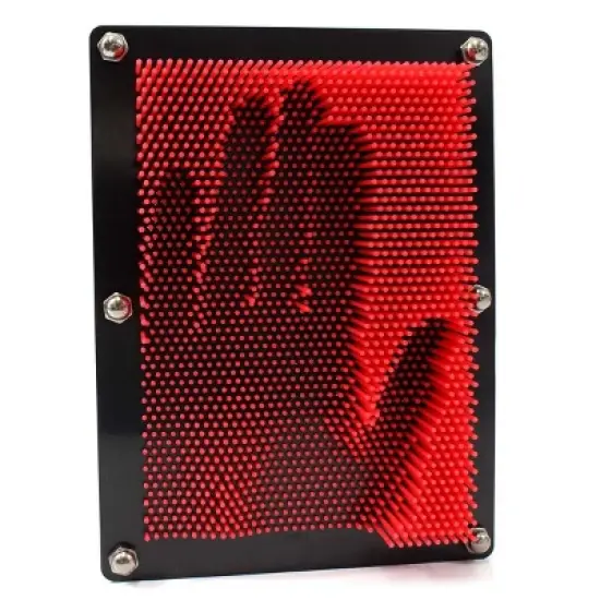 Insten 3D Pin Toy Art Impression Board, Red, 6 x 8 x 2 in image {5}