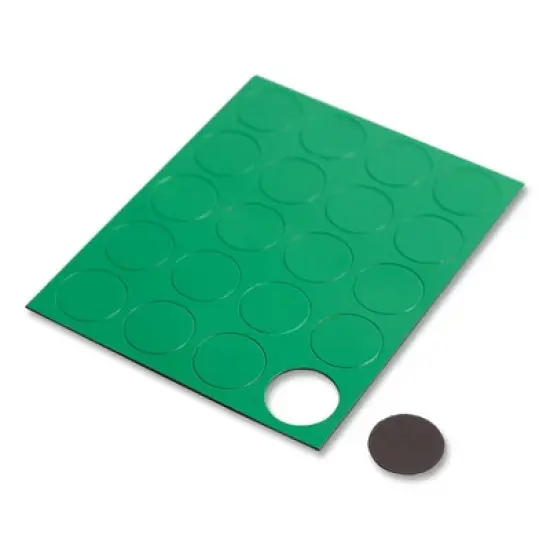 U Brands Heavy-Duty Board Magnets, Circles, Green, 0.75" Diameter, 20/Pack image {1}