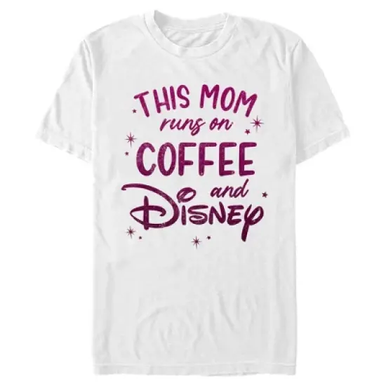 Men's Disney This Mom Runs On Coffee T-Shirt image {4}