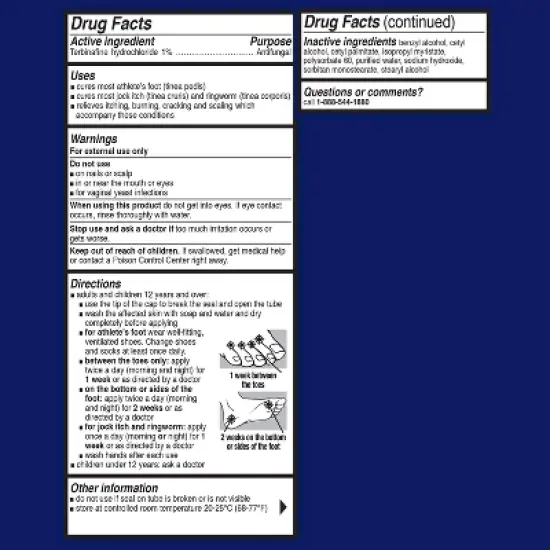 Lamisil AT Terbinafine Hydrochloride 1% Athlete's Foot Antifungal Cream - 1oz image {7}