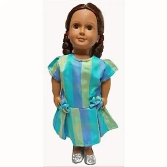 Size 14 Matching Girl And Doll Stripe And Bows Dresses image {2}