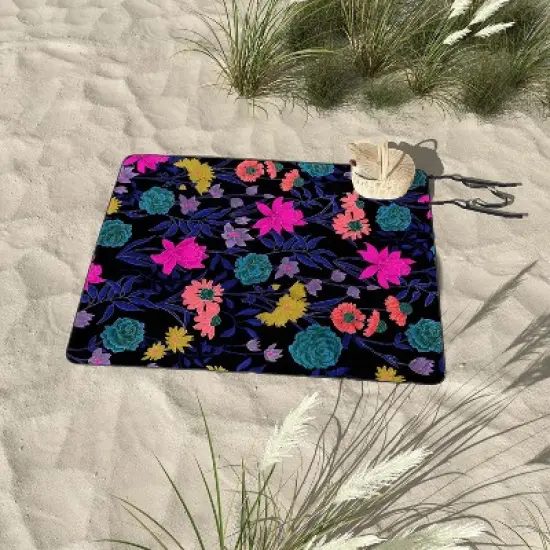 Schatzi Brown Heidi Garden Midnight Picnic Blanket - Deny Designs image {2}