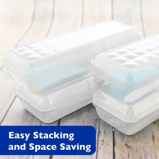 BAZIC Products&reg; LUCENT Pencil Case Organizer Box, 8", Clear, Pack of 12 image {5}