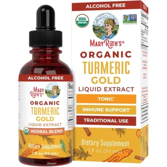 MaryRuth's Turmeric Gold Drops, Org, 1 oz image {10}