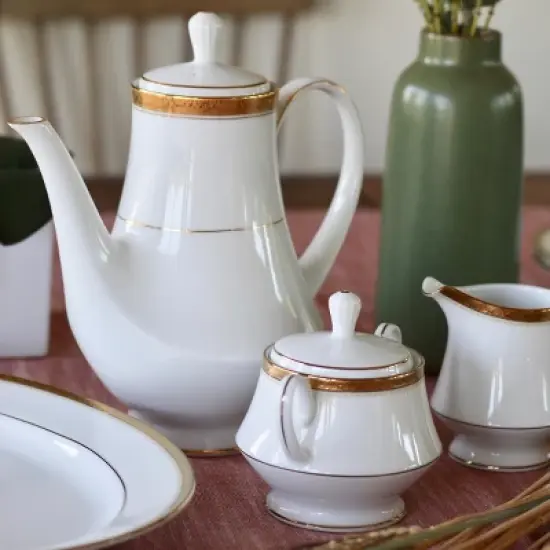 Noritake Charlotta Gold Coffee Server image {1}