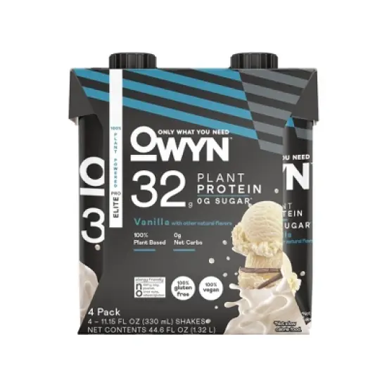 OWYN Pro Elite 32g Dairy Free Protein Shake - Vanilla - 4ct image {4}