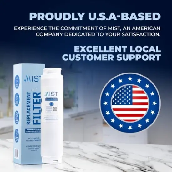 Mist 644845 Ultra Clarity Compatible with 9000077104, 9000194412, Miele KWF1000 Refrigerator Water Filter (2pk) image {7}