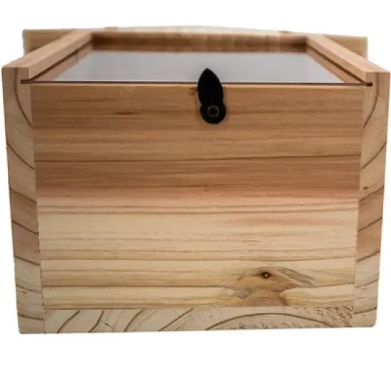 5 Star Super Deals See Through Wooden Window Bird house w/ Large Suction Cups, Hanging Lanyard Rope Birdhouse - Spy Window Nest Box image {8}