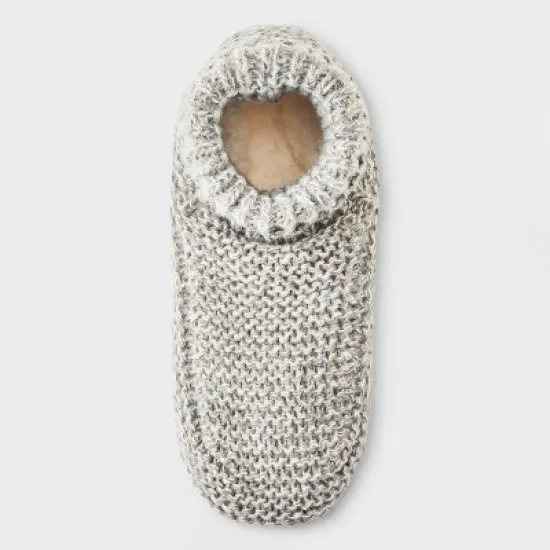 Women's Marled Knit Faux Shearling Lined Booties with Grippers - Stars Above&trade; 4-10 image {2}