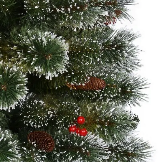 Puleo 4.5' Pre-Lit Potted Pine Artificial Christmas Tree image {5}