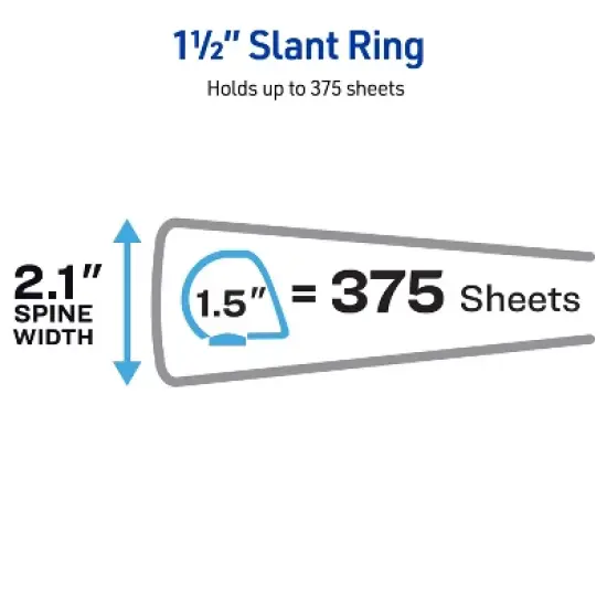 Avery Heavy-Duty Binder, 1.5" Slant Rings, White (79795) image {3}