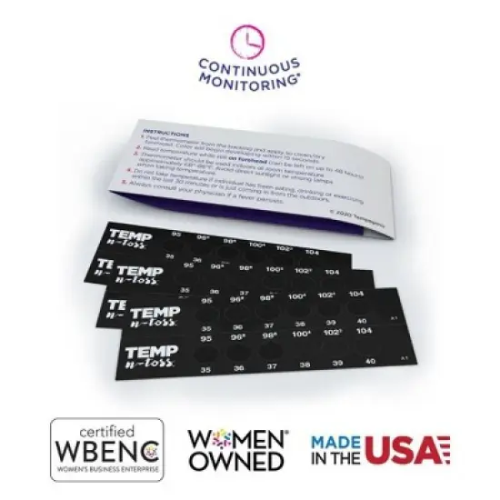 Tempagenix Temp-N-Toss Forehead Thermometer Strips - 2pk/12 Strips image {2}