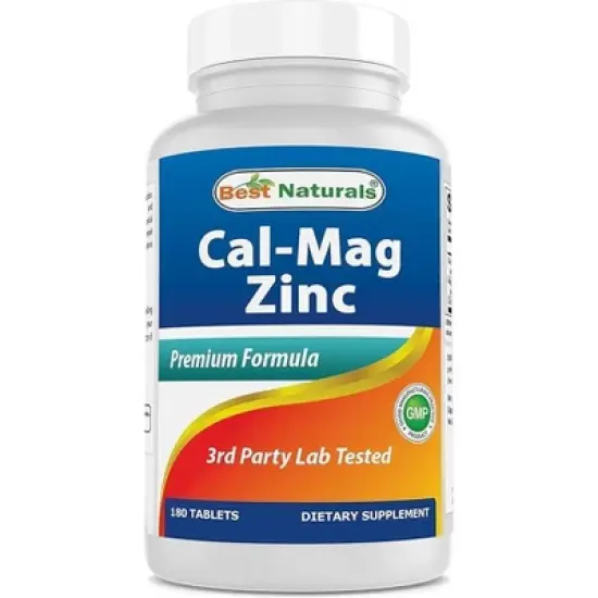 Best Naturals Calcium Magnesium Zinc 180 tablets image {4}