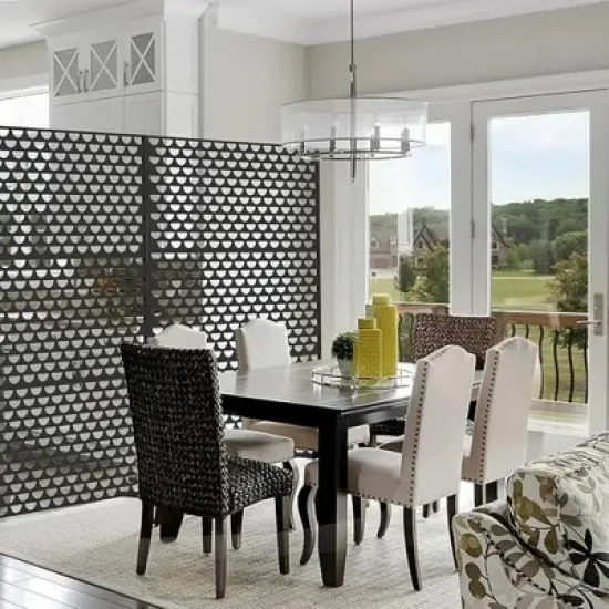 GDFStudio Rob Outdoor/Indoor Freestanding Metal 48"X 70" Privacy Decorative Screens image {6}