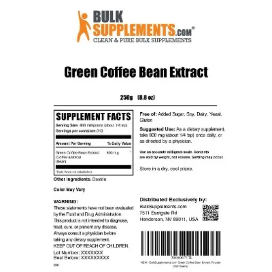 BulkSupplements Green Coffee Bean Extract Powder image {5}