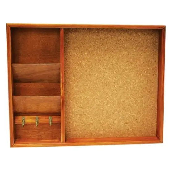 Home Basics Wall Mounted Wood Bulletin Board, Pine image {2}