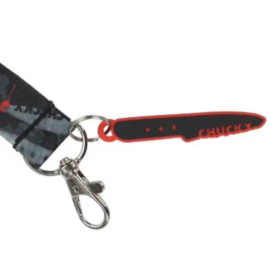 Chucky Wanna Play? 22-Inch Lanyard With Rubber Charm and Clear ID Sleeve image {2}