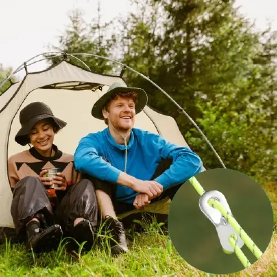 Unique Bargains Outdoor Travel Camping Hiking Tent Umbrella Knot Wind Rope Buckle Adjuster 12 Pcs image {2}