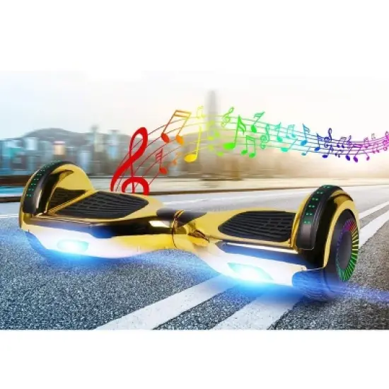 GlareWheel M3 Hoverboard LED Light Bluetooth Chrome Purple image {1}