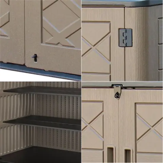 WELLFOR 275 gal Storage Deck Box Brown image {8}